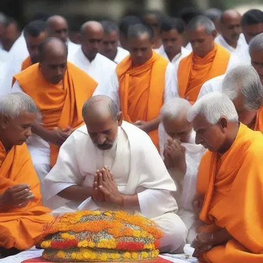 During the religious ceremony, the devotees prayed for relief from catarrh and for the well-being of those affected by the condition.