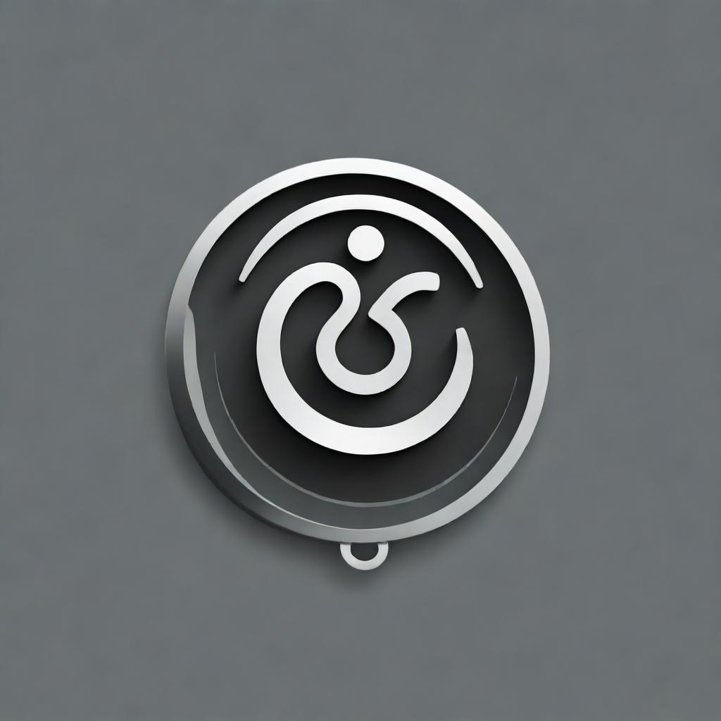 A creative and sophisticated logo depicting the Ohm (Ω) symbol, with a sleek and modern design.