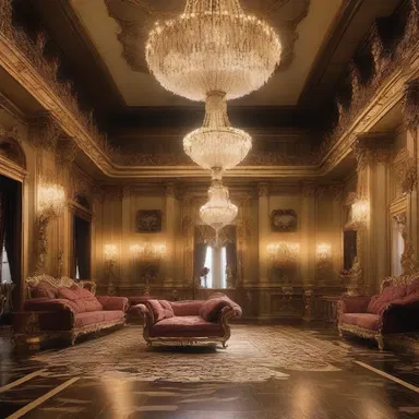 The production designer fancified the movie set by adding luxurious and extravagant elements to create a visually stunning aesthetic in the film.