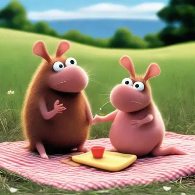 In the romantic movie, the couple's picnic was interrupted by a curious sow bug.