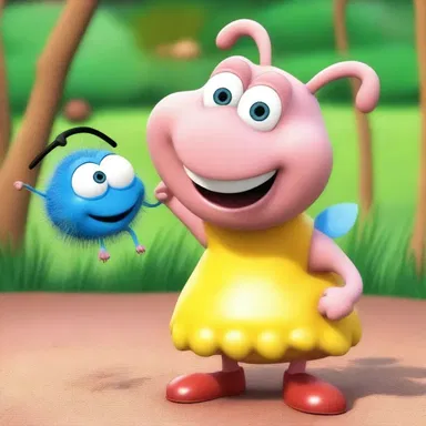 The cartoon character had a pet sow bug named Sally who always got into mischief.