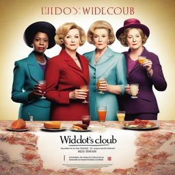 A high-quality, live action movie poster for the comedy-drama series 'The Widows Club'