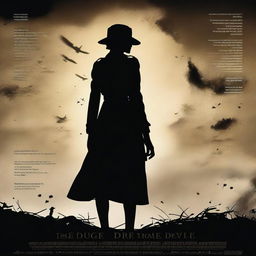 A high-quality, live-action film poster featuring a silhouetted figure of Dorothy Lawrence, a woman disguised as a World War I soldier