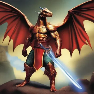 The mighty hero used his magic sword to terminate the reign of the evil dragon.