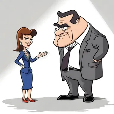 In the cartoon, the boss decided to terminate one of the characters for always causing mischief.