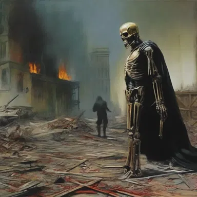 The artist used the concept of terminate in their painting to depict the end of an era.