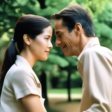 The film terminates with a heartwarming scene of the couple reuniting.