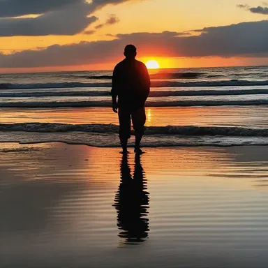 The sunset on the beach marks the termination of another beautiful day spent with you.