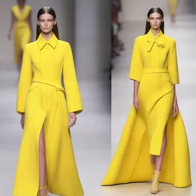 The fashion designer ordains that the color yellow will be the trendiest color of the upcoming season.