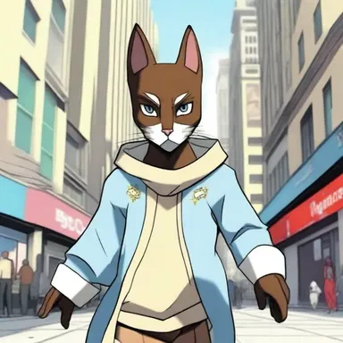 In the animated series, the protagonist is ordained as the guardian of peace in the city.