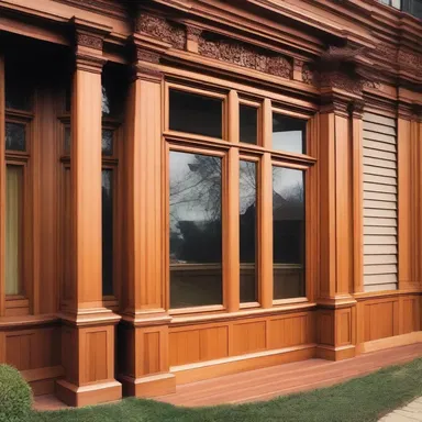 The use of cedar wood in Victorian era architecture was popular due to its durability and beautiful grain.