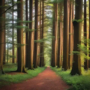 The enchanted forest in the fairy tale was filled with majestic cedar trees that whispered ancient secrets.