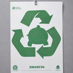 An eye-catching poster encouraging people to make use of trash, with creative visuals representing recycling, sustainability, and environmental preservation.