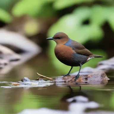 The protagonist of the novel had an affinity for observing nature, often spending hours watching a dipper dive gracefully into the water.