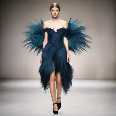 The fashion designer created a trendy collection inspired by the beautiful plumage of the dipper.