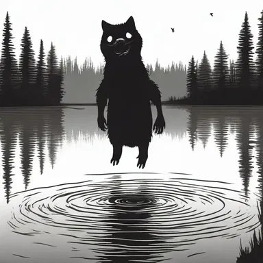 In the horror movie, the dipper is portrayed as an omen of doom, lurking in the haunted lake.