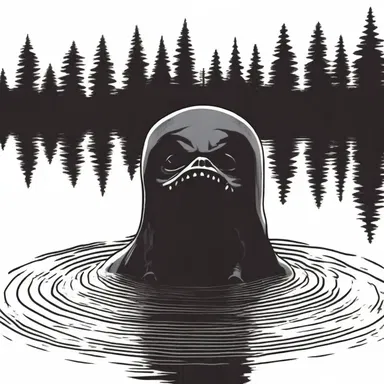 In the horror movie, the dipper is portrayed as an omen of doom, lurking in the haunted lake.