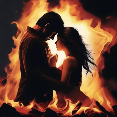 Her love for him was a ferocity that couldn't be tamed, like a wild, untamed fire burning in her heart.
