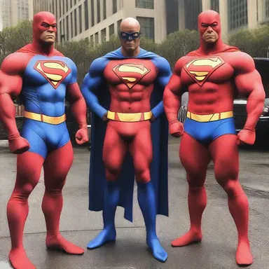 The superhero's fitted costume accentuated their muscular physique.