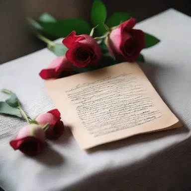 He furnished her with a bouquet of roses and a handwritten love letter, expressing his deep affection.