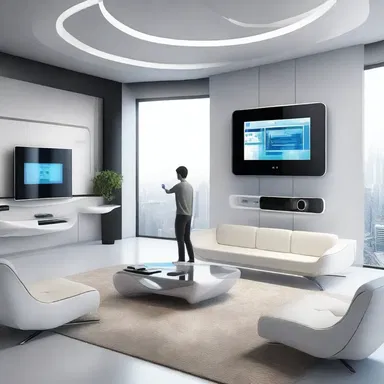 In the futuristic world depicted in the novel, every living space was furnished with high-tech gadgets and smart furniture that responded to voice commands.
