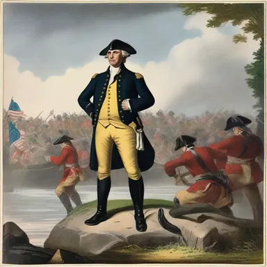 During the American Revolutionary War, General Washington picked up the gauntlet and led his troops across the Delaware River.