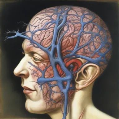 The painting depicted the trochlear nerve as a delicate thread connecting the eye to the brain.