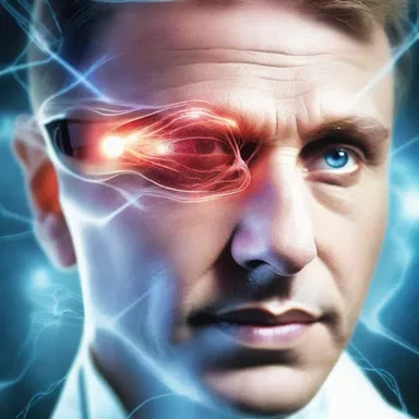 In the futuristic world, scientists enhanced the trochlear nerve with advanced technology, enabling humans to have superior vision.