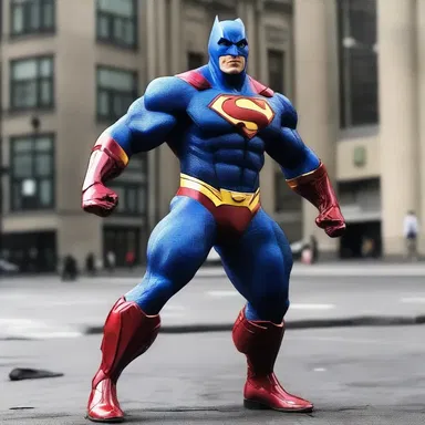 The superhero's suit had jagged dags on its cuffs, enhancing the dynamic effect of their movements.