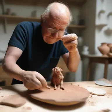 The artist meticulously measured out a dag of clay to create a miniature sculpture.