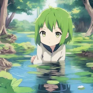 In the anime series, the protagonist discovers a rare pond scum that grants special powers to its user.