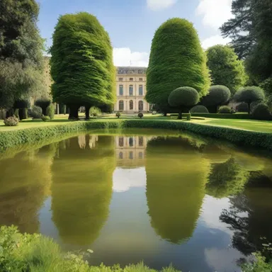 During the reign of King Louis XIV, a beautiful garden was adorned with a pond filled with vibrant pond scum.