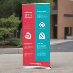 Generate an X-banner displaying a promotion about quality awareness, featuring bold typography, symbolic icons, and a cohesive color scheme which reinforces the message of quality.