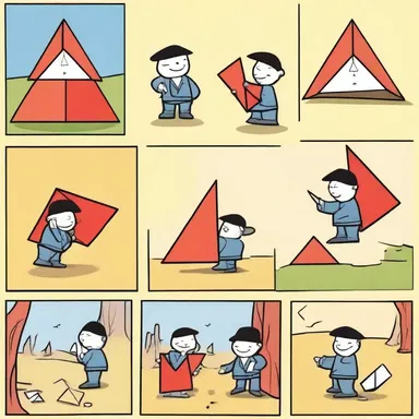 In a cartoon, the characters could use a tangram to solve a puzzle and unlock a secret door.