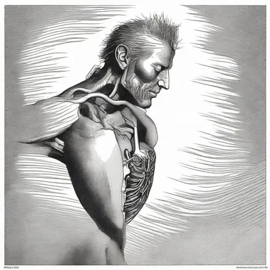 In the novel, the character's heart, as the corpus of his emotions, played a significant role in the story.