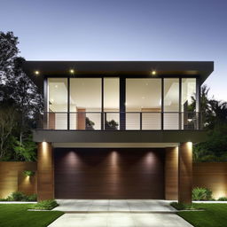 A sleek modern elevation home design featuring clean lines, minimalist aesthetics, and contemporary materials.