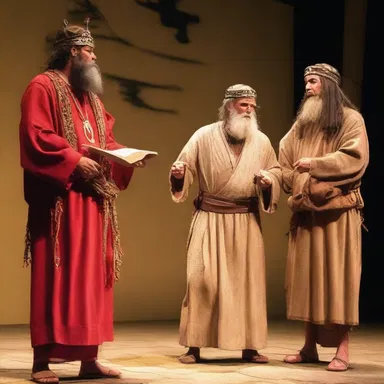 The unstaged performance depicted biblical stories with a modern twist.