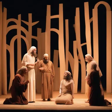 The unstaged performance depicted biblical stories with a modern twist.
