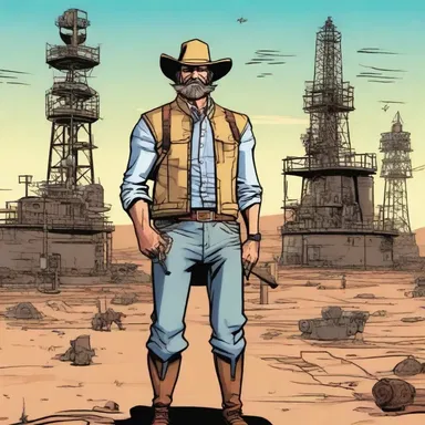 In the comic book series 'The Adventures of Wildcatter', the protagonist embarks on daring quests to discover new oil fields across the world.