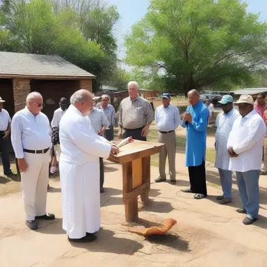 The small town held a prayer ceremony, asking for divine guidance to bless the wildcatter's exploration and grant them abundant oil reserves.
