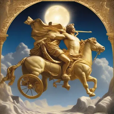According to Greek mythology, Apollo would ride his golden chariot across the sky, his radiant light shining through the fanlight windows of Mount Olympus.