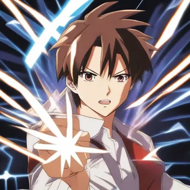 In the anime series, the protagonist's magical powers were revealed when he accidentally shattered a fanlight with a burst of energy.