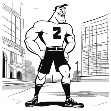 In the cartoon, the jock character was always shown as the star athlete of the school.