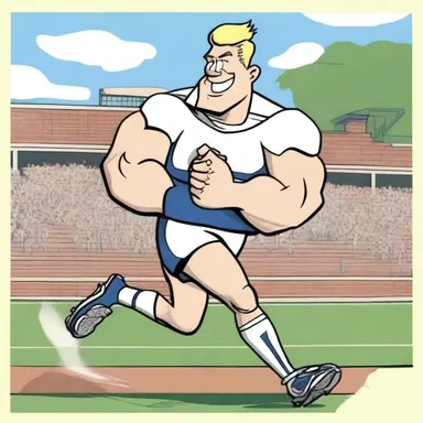 In the cartoon, the jock character was always shown as the star athlete of the school.