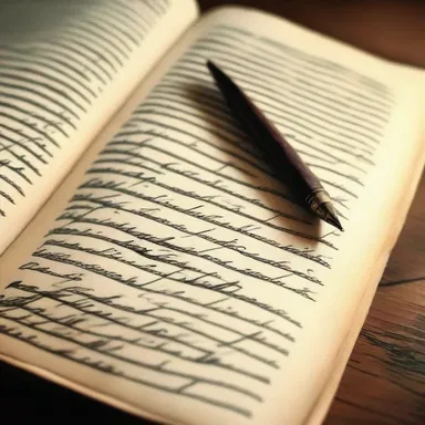 In the classic novel, the main character stumbled upon an unsharpened quill pen and had to sharpen it to continue writing their memoir.