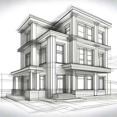 The architect intentionally chose to use unsharpened pencils for the blueprint sketches to give a more artistic and unfinished look to the design proposal.