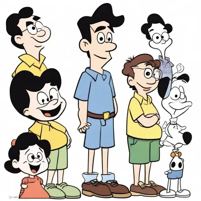 The dialogue of the cartoon characters was written in a sprung rhythm to make it sound more natural and conversational.