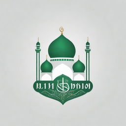 Update the previous logo to include the phrase 'Remaja Masjid', maintaining the modern Islamic aesthetic and green and white colors.