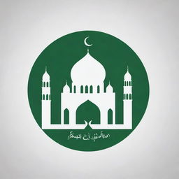 Update the previous logo to include the phrase 'Remaja Masjid', maintaining the modern Islamic aesthetic and green and white colors.