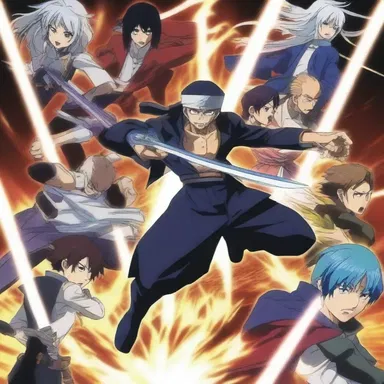 The final battle scene in the anime series ended with the main characters splitting the villain asunder.